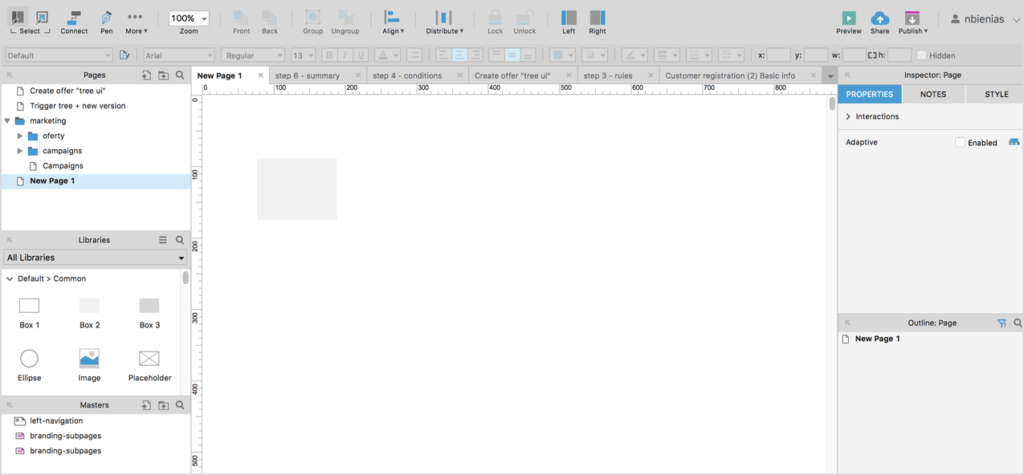UI Tools: Axure - grafika, projektowanie, UX design