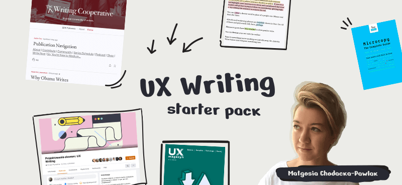UX writing – kurs, książki, blogi