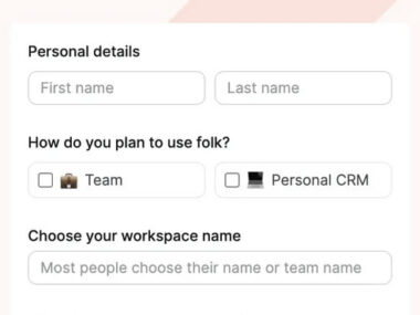 screen pokazujący ekran z formularzem pytającym o dane personalne i planowane użycie produktu